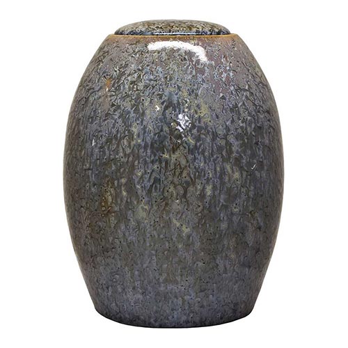 Keramik Urne schwarz-blau
