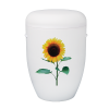 Naturstoff Urne – Power of Life Sonnenblume (weiß)