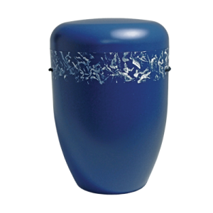 Naturstoff Urne - Designerurne blau