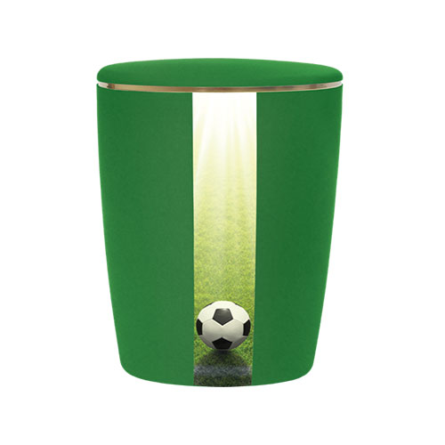 Naturstoff Urne - Fußball (laubgrün)