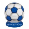 Metall Fußball Urne - (blau/weiß)