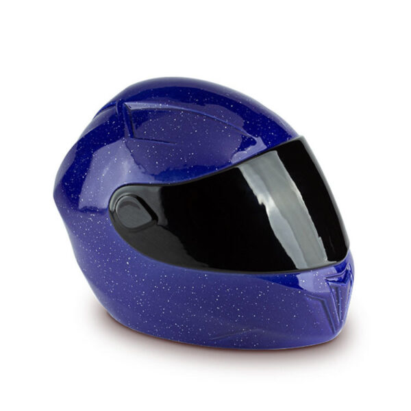 Motorradhelm-urne-blau-keramik
