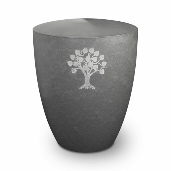gravur urne lebensbaum silber standard