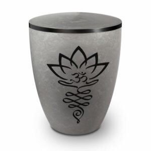 Gravur-urne-lotusbluete-silber-mit-dekorring-schwarz-9mm