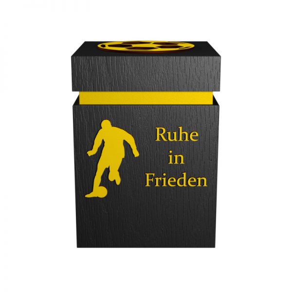Fußball-Urne Dresden gelb/schwarz RiF
