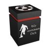 Fußball-Urne Freiburg rot/schwarz WvD