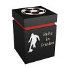 Fußball-Urne Freiburg rot/schwarz RiF