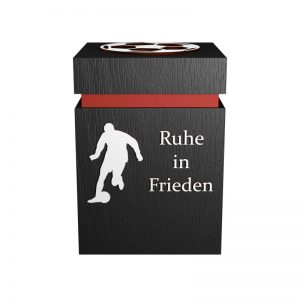 Fußball-Urne Freiburg rot/schwarz RiF