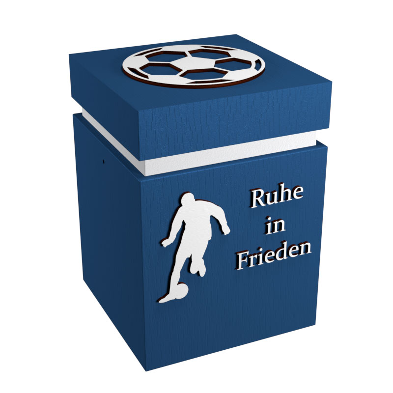 Fußball-Urne Schalke blau/weiß RiF