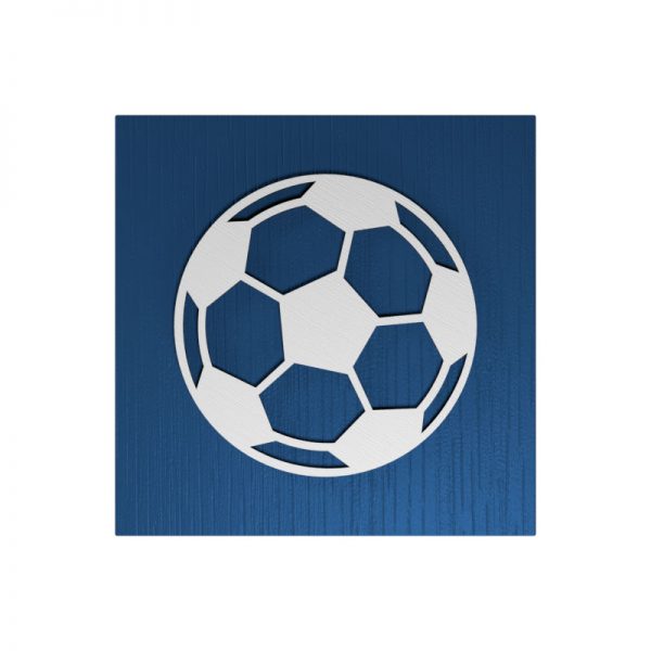 Fußball-Urne Karlsruhe blau/weiß RiF