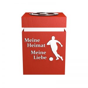 Fußball-Urne Berlin hellrot/weiß MHML