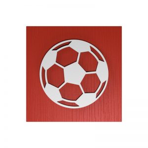Fußball-Urne Mainz hellrot/weiß MHML