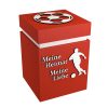 Fußball-Urne Mainz hellrot/weiß MHML