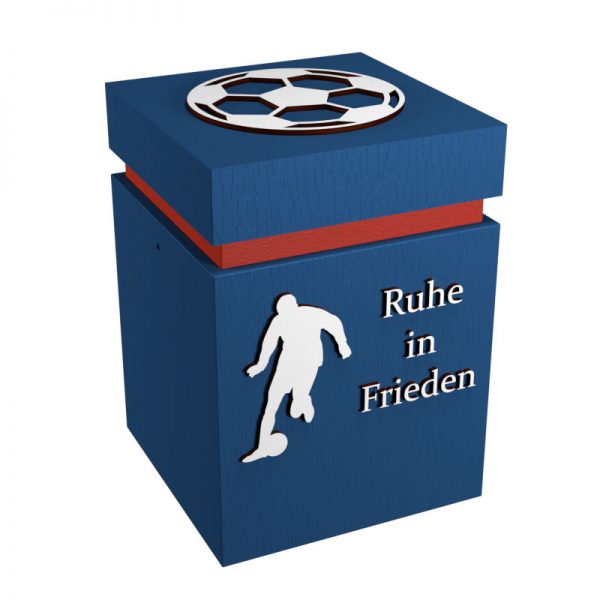 Fußball Urne Heidenheim blau/rot RiF