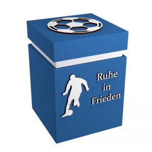 Fußball-UrneBerlin Bochum Darmstadt Duisburg Hoffenheim hellblau/weiß RiF