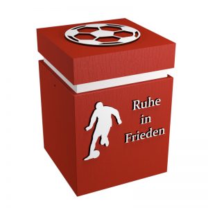 Fußball-Urne Nürnberg rot/weiß RiF