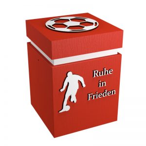 Fußball Urne Köln hellrot/weiß RiF